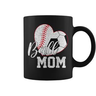 Ball Mom Both Of Soccer Baseball Gifts Women Mothers Day Coffee Mug | Mazezy CA