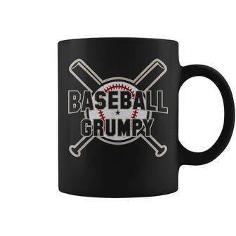 Baseball Grumpy Softball Papa Funny Fathers Day Gift Grandpa Coffee Mug - Seseable