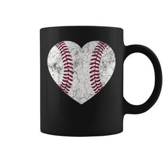 Baseball Heart Fun Mom Dad Men Women Softball Gift Coffee Mug | Mazezy