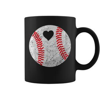 Baseball Heart Mom Dad Men Women Coffee Mug | Mazezy