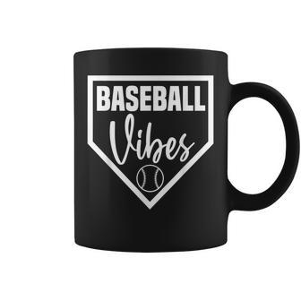 Baseball Inspired Vibes Dirt Sports Mom Distressed Pitch Coffee Mug - Seseable