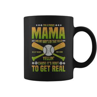 Baseball Mama Mom Life Baseball Softballball Mom Coffee Mug - Seseable