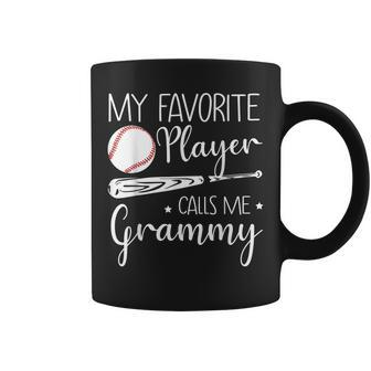 Baseball My Favorite Player Calls Me Grammy Grandma Gift Coffee Mug | Mazezy