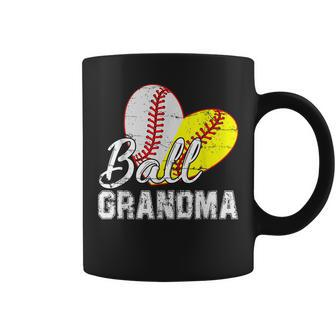 Baseball Softball Ball Heart Grandma Mothers Day Coffee Mug | Mazezy