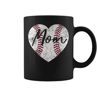 Baseball Softball Heart Mom Mothers Day Gift Coffee Mug | Mazezy