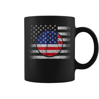 Basketball American Flag 4Th Of July Usa Sports Team Players Coffee Mug - Thegiftio UK