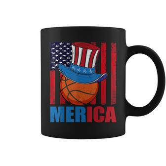 Basketball Uncle Sam 4Th Of July Boys Kids Ns Dribble Coffee Mug | Mazezy