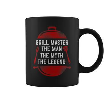 Bbq Smoker Grill Master The Man The Myth The Legend Badge Coffee Mug - Seseable
