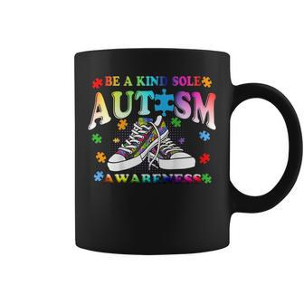Be A Kind Sole Autism Awareness Puzzle Shoes Be Kind Gifts Coffee Mug | Mazezy DE