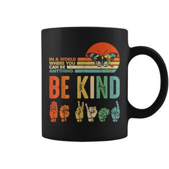 Be Kind Autism Awareness Asl Mom Teacher Kindness Coffee Mug | Mazezy