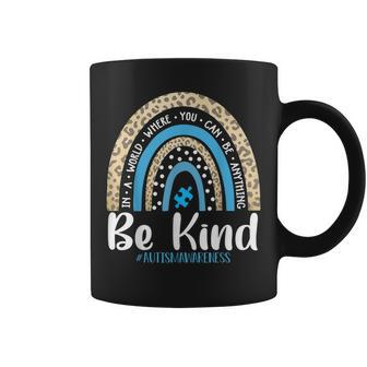 Be Kind Autism Awareness Leopard Rainbow Choose Kindness Coffee Mug | Mazezy AU