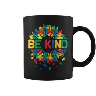 Be Kind Autism Awareness Women Girls Sunflower  Coffee Mug