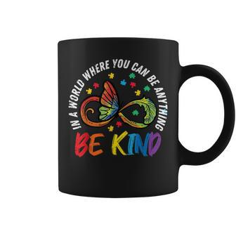 Be Kind Autism Infinity Butterfly Awareness Men Women Kids Coffee Mug | Mazezy DE
