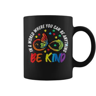 Be Kind Autism Infinity Butterfly Awareness Men Women Kids Coffee Mug | Mazezy