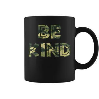 Be Kind Camo Military Antibullying Coffee Mug | Mazezy