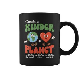Be Kind Planet Save Earth Day Retro Groovy Environment Coffee Mug | Mazezy