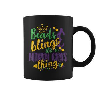 Beads And Bling Its A Mardi Gras Thing Beads And Bling Coffee Mug - Seseable