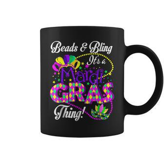 Beads & Bling Its A Mardi Gras Thing Cool Funny Leopard Coffee Mug - Seseable