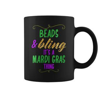 Beads & Bling Its A Mardi Gras Thing Cool Gift For Womens Coffee Mug - Thegiftio UK