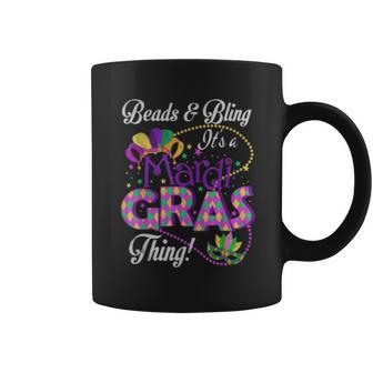 Beads And Bling Its A Mardi Gras Thing T-Shirt Coffee Mug - Thegiftio UK