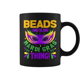 Beads And Bling Mardi Gras Thing New Orleans Fat Tuesdays Coffee Mug - Seseable