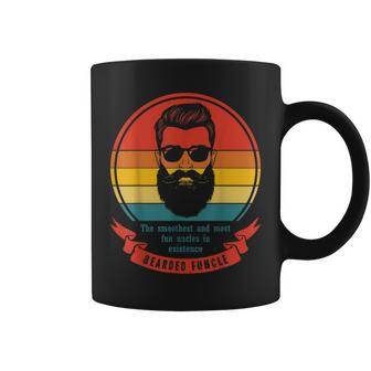 Bearded Funcle Funny Uncle Definition Distressed Vintage Coffee Mug | Mazezy AU