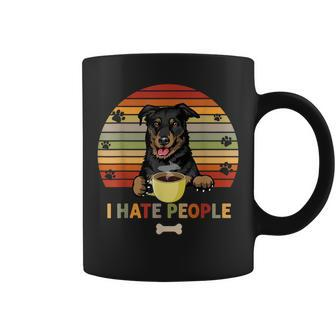 Beauceron Dog Fathers Day I Hate People With Cup Of Coffee Coffee Mug - Thegiftio UK