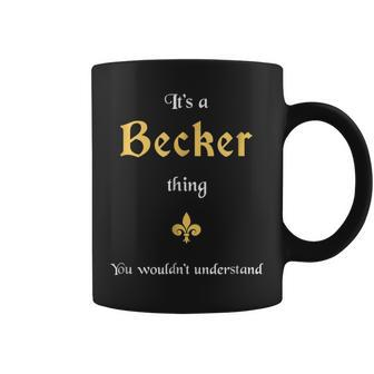 Becker Cool Last Name Family Names Coffee Mug - Seseable