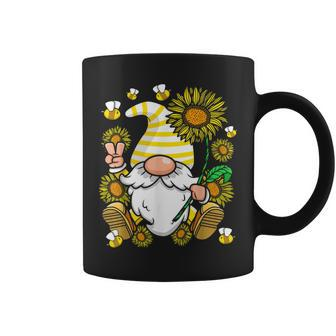 Bee Sunflower Gnome Hippie Peace Sign Gardening Gnomies Coffee Mug | Mazezy