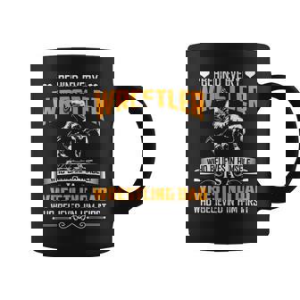 Behind Every Wrestler Who Believes In Himself Wrestling Dad Coffee Mug - Thegiftio UK