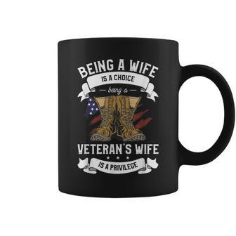 Being A Veterans Wife Is A Privilege Veterans Day Coffee Mug - Seseable