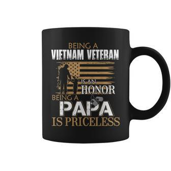 Being Vietnam Veteran Is An Honor Papa Is Priceless T Gift For Mens Coffee Mug | Mazezy AU