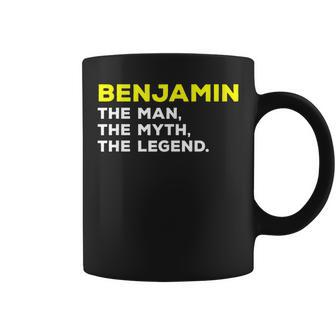 Benjamin The Man Myth Legend Funny Name Men Boys Coffee Mug - Seseable
