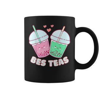 Bes Teas Cute Bestie Bubble Tea Boba Best Friends Coffee Mug - Seseable