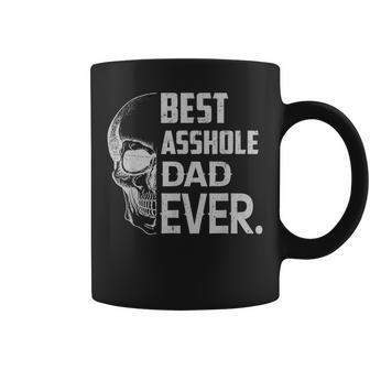 Best Asshole Dad Ever Funny Skull Lover Gift Coffee Mug | Mazezy