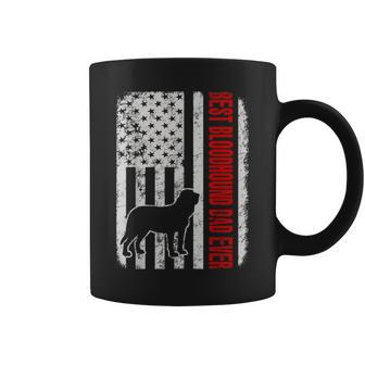 Best Bloodhound Dad Ever American Flag Coffee Mug | Mazezy