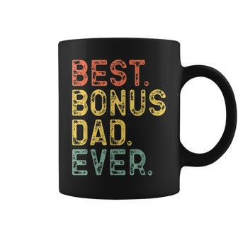 Best Bonus Dad Ever Family Funny Retro Vintage Step-Father Coffee Mug - Seseable