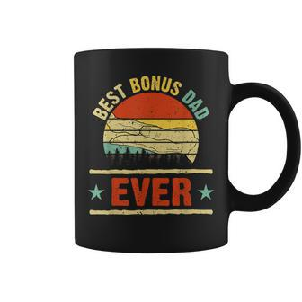 Best Bonus Dad Ever Vintage Sunset Funny Fathers Day Gift Coffee Mug | Mazezy