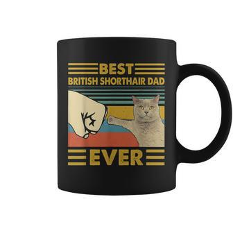 Best British Shorthair Dad Ever Retro Vintage Sunset Coffee Mug | Mazezy