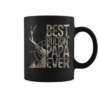 Best Buckin Papa Ever Funny Deer Hunter Cool Hunting Papa Coffee Mug - Seseable