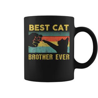 Best Cat Brother Ever Vintage Cats Happy Fathers Day Coffee Mug - Thegiftio UK