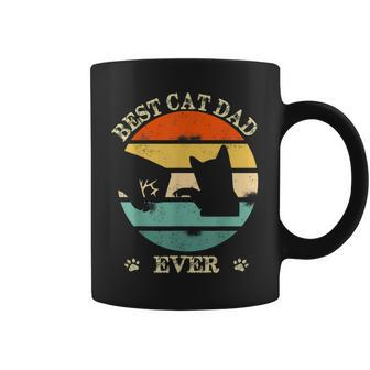 Best Cat Dad Ever Bump Fit Retro Vintage Gift Coffee Mug | Mazezy
