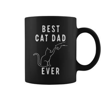 Best Cat Dad Ever Cat Daddy Paw Fist Bump Meow Cat Coffee Mug - Seseable