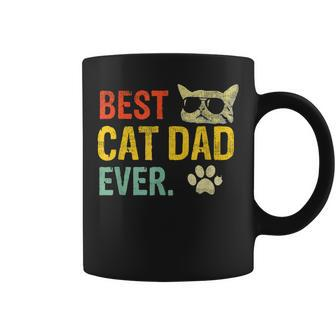 Best Cat Dad Ever Fist Bump Funny Cat Daddy Vintage Gift For Mens Coffee Mug | Mazezy
