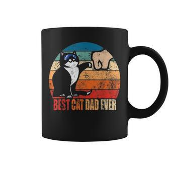 Best Cat Dad Ever Paw Fist Bump Funny Fathers Day V2 Coffee Mug - Seseable