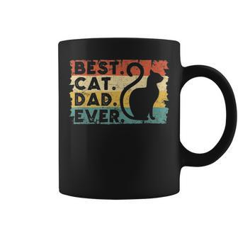 Best Cat Dad Ever T Funny Cat Daddy Father Day Vintage Coffee Mug - Seseable