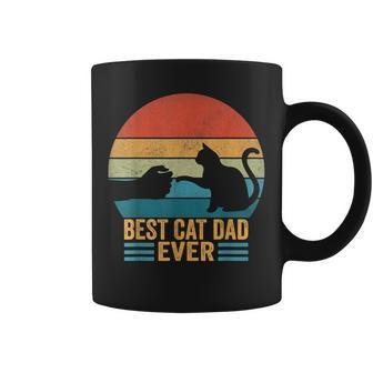 Best Cat Dad Ever Vintage Funny Cat Daddy Fathers Day 2023 Coffee Mug - Seseable