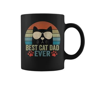 Best Cat Dad Ever Vintage Funny Cat Daddy Fathers Day 2023 V2 Coffee Mug - Seseable