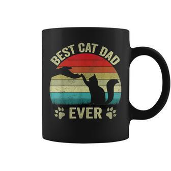 Best Cat Dad Ever Vintage Funny Cat Daddy Fathers Day V2 Coffee Mug - Seseable