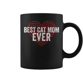 Best Cat Mom Ever Cat Heart Love Cats Mothers Day Gift Coffee Mug - Seseable